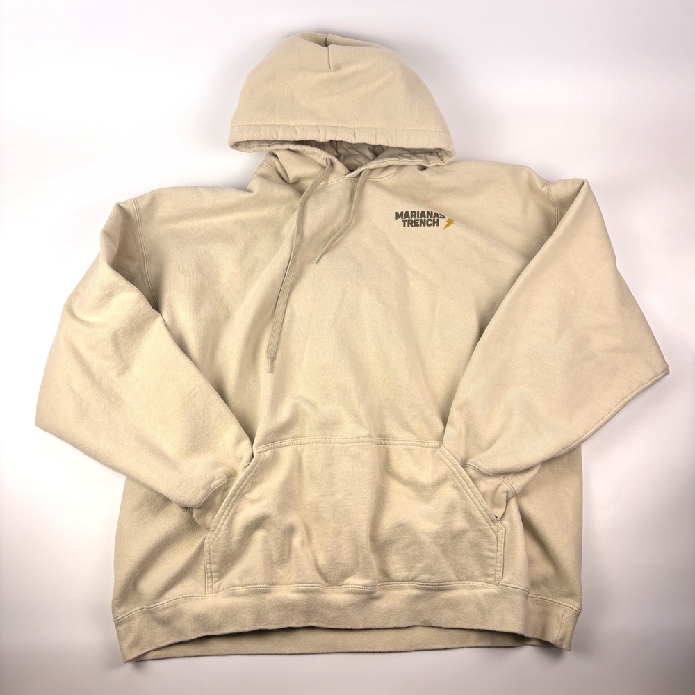 Marianas Trench Haven Logo Hoodie Mens Sz 2XL Beige‎ Soft Style Midweight Emo